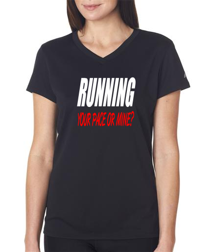 Running - Your Pace Or Mine - NB Ladies Black Short Sleeve Shirt